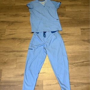 ADAR Light Blue Scrub Set